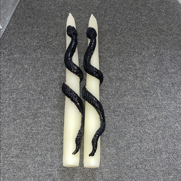 Anthropologie  Black and White Snake Candles - Picture 5 of 9